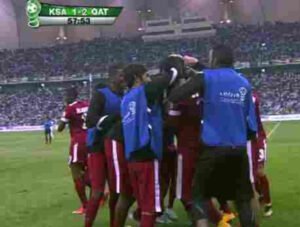 فوز المنتخب القطري بخليجي 22