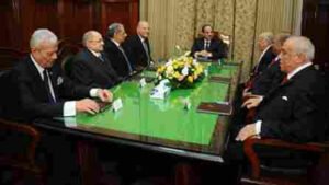 الرئيس عبد الفتاح السيسي اجتمع مع مجلس القضاء الاعلي