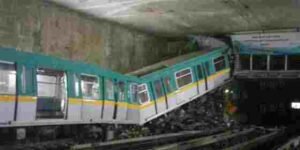 مترو العباسية بعد حادث اصطدامه اليوم