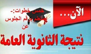 نتيجة الثانوية العامة 2015 برقم الجلوس متابعة مستمرة